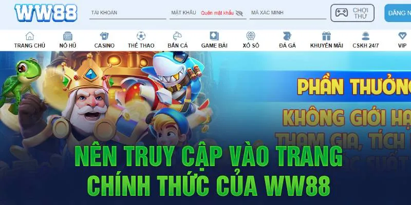Nên truy cập vào trang chính thức của KUBET